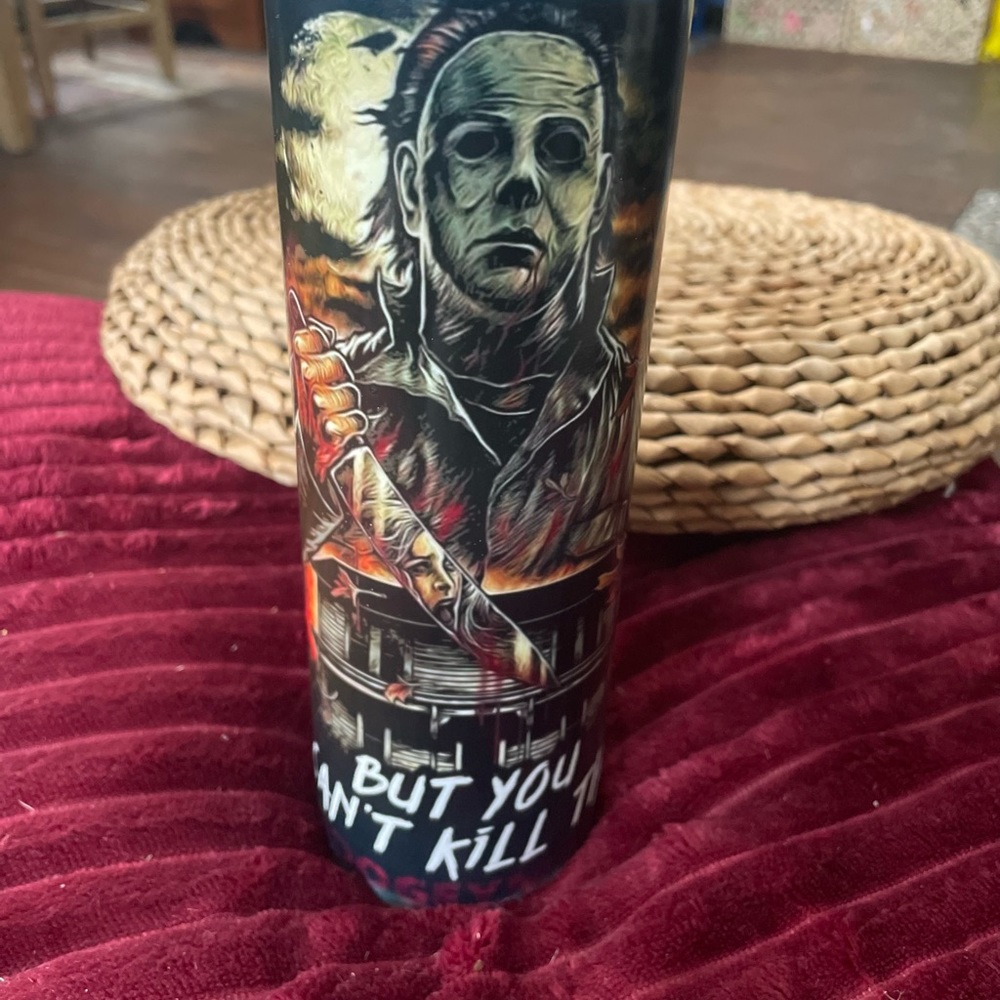 Michael Myers 20oz stainless steel tumbler , custom NEW